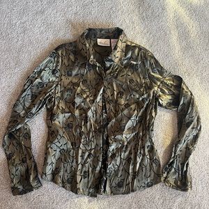 Beautifully Detailed VINTAGE Kathie Lee Collection button down size Medium